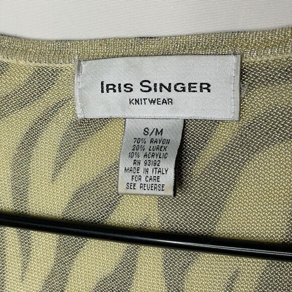 Y2K Iris Singer Cardigan M Patchwork Animal Print Leopard Glitter Mob Wife Glam - Picture 5 of 9